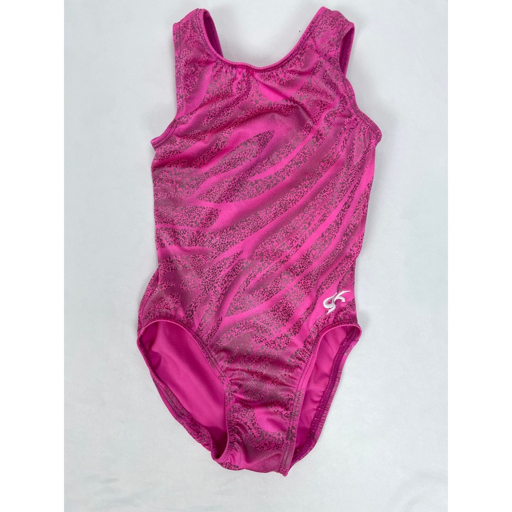 GK Leotard Child Medium CM Pink Gymanstics Sleeveless Dance